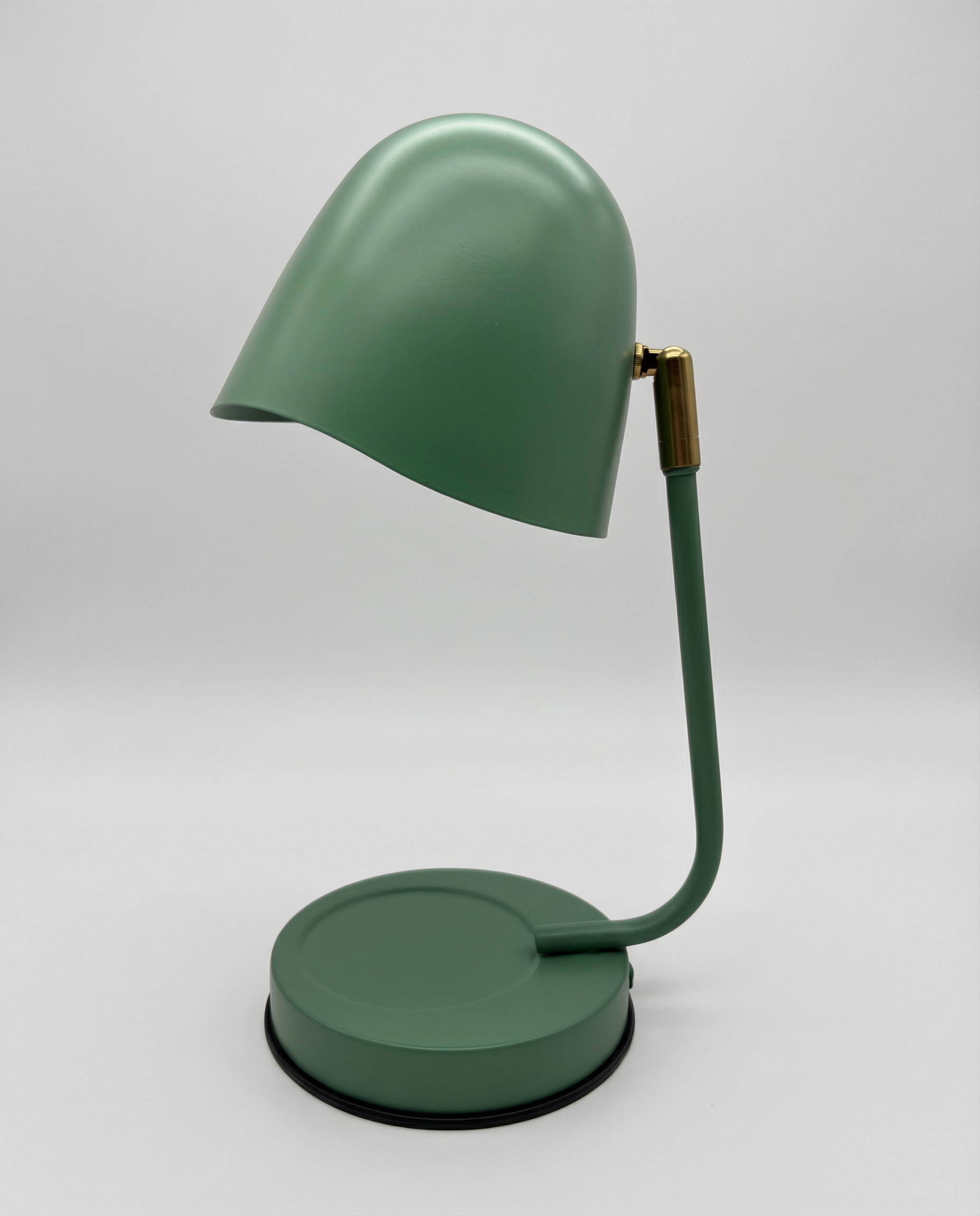Green candle warmer lamp on a white background