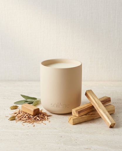 Wickless Candle - Palo Santo and Sandalwood